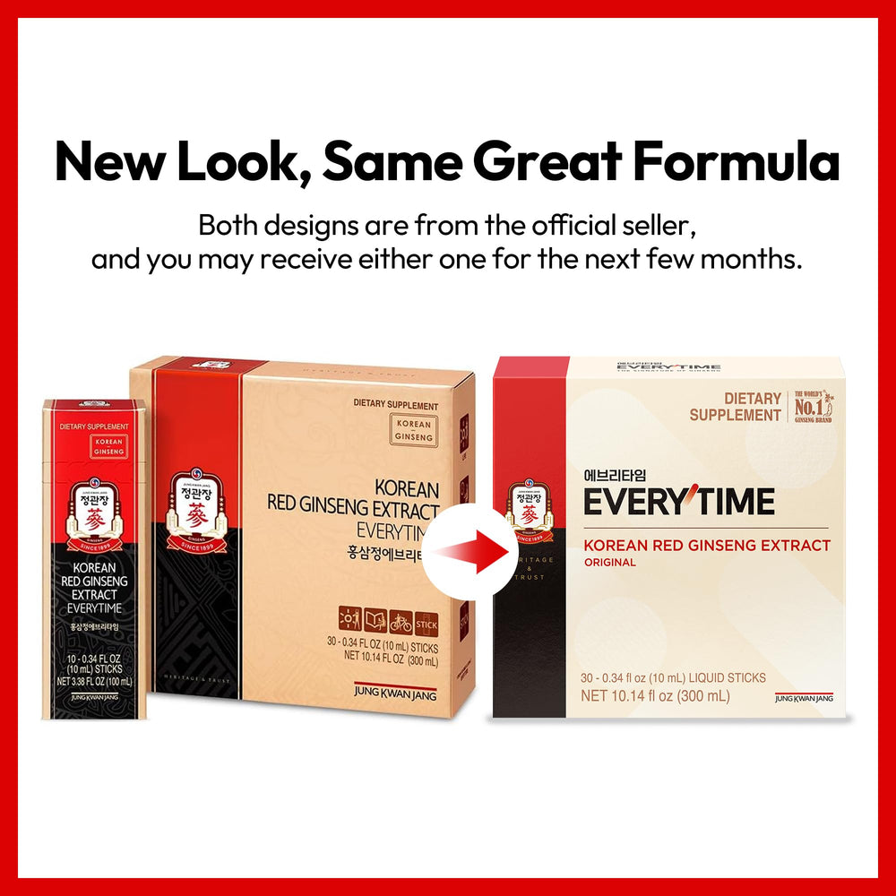 Jung Kwan Jang Everytime red ginseng stick 10ml serving enables quick, caffeine-free energy
