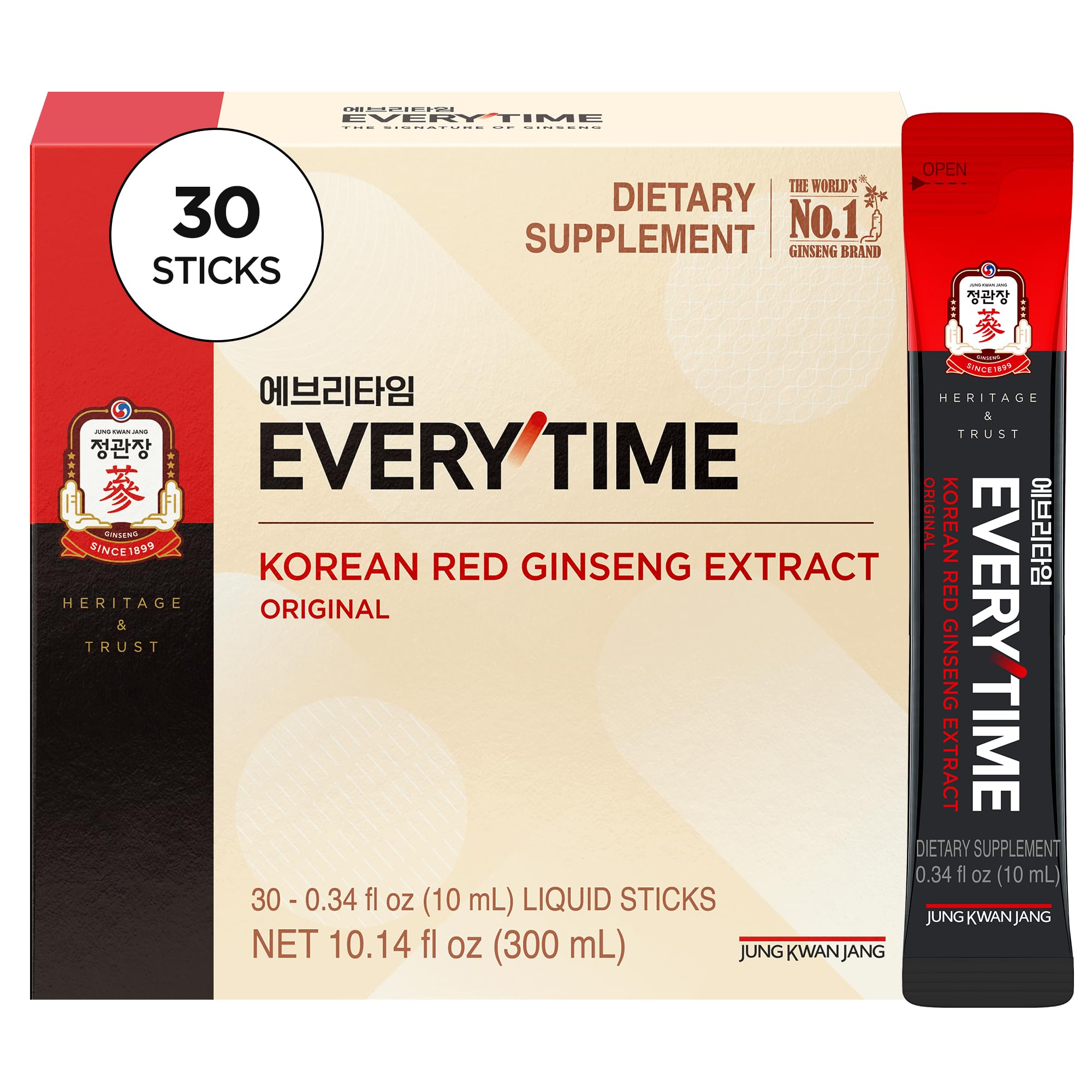 Jung Kwan Jang Everytime red ginseng stick packaging for on-the-go energy