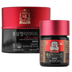 Jung Kwan Jang Korean Red Ginseng Extract jar for caffeine-free energy support.