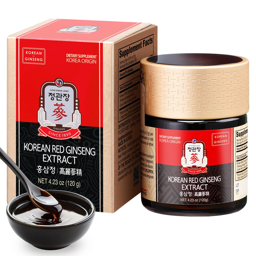 JUNG KWAN JANG red ginseng extract bottle front view for energy support.