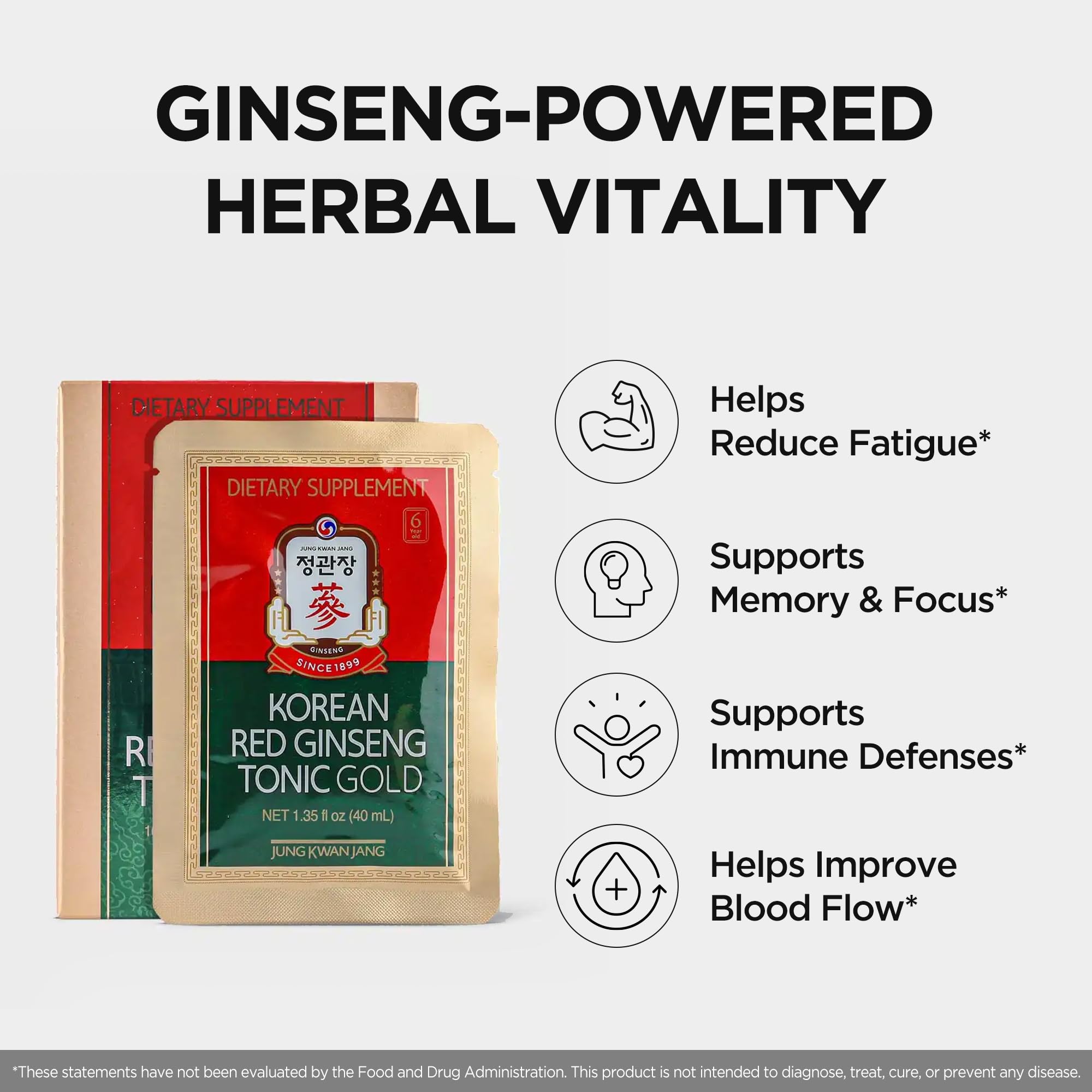 JungKwanJang Six-year ginseng botanicals feature deep-rooted ginseng extract.