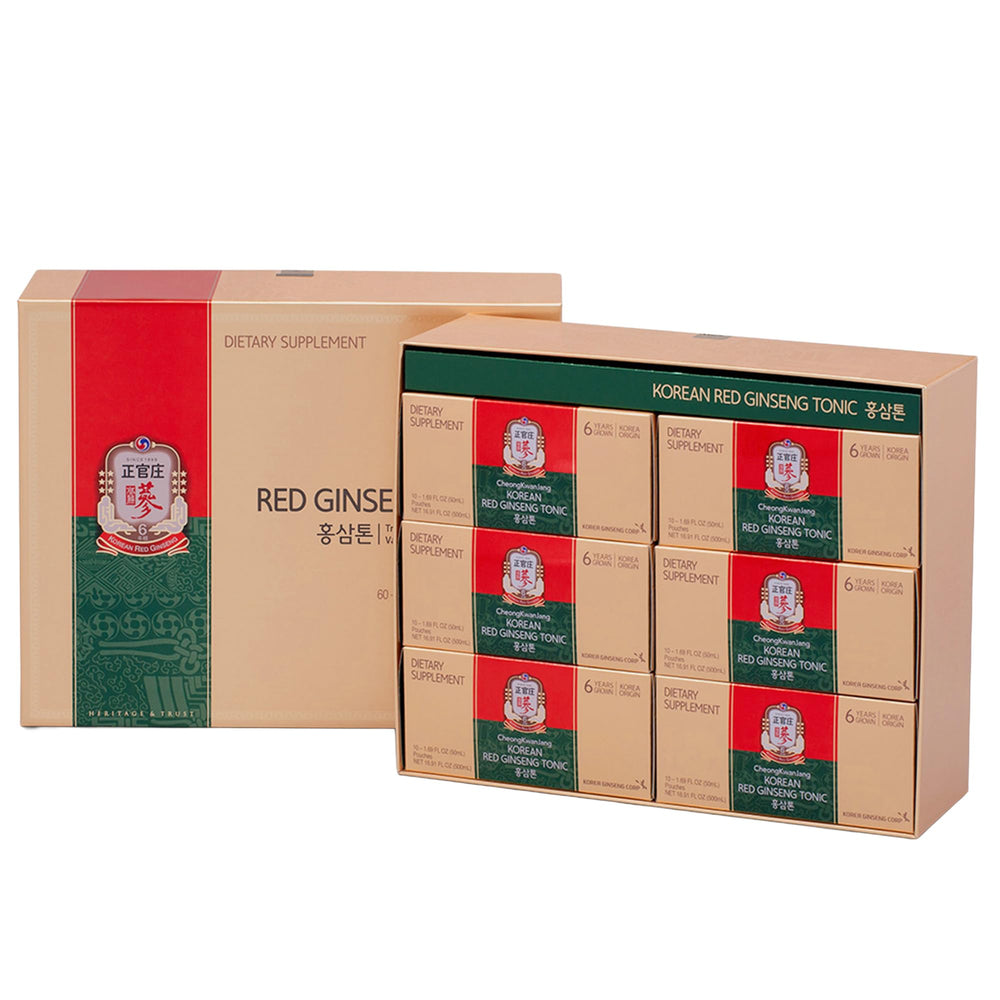 Jung Kwan Jang Tonic Mild pouch closeup for convenient ready-to-drink consumption