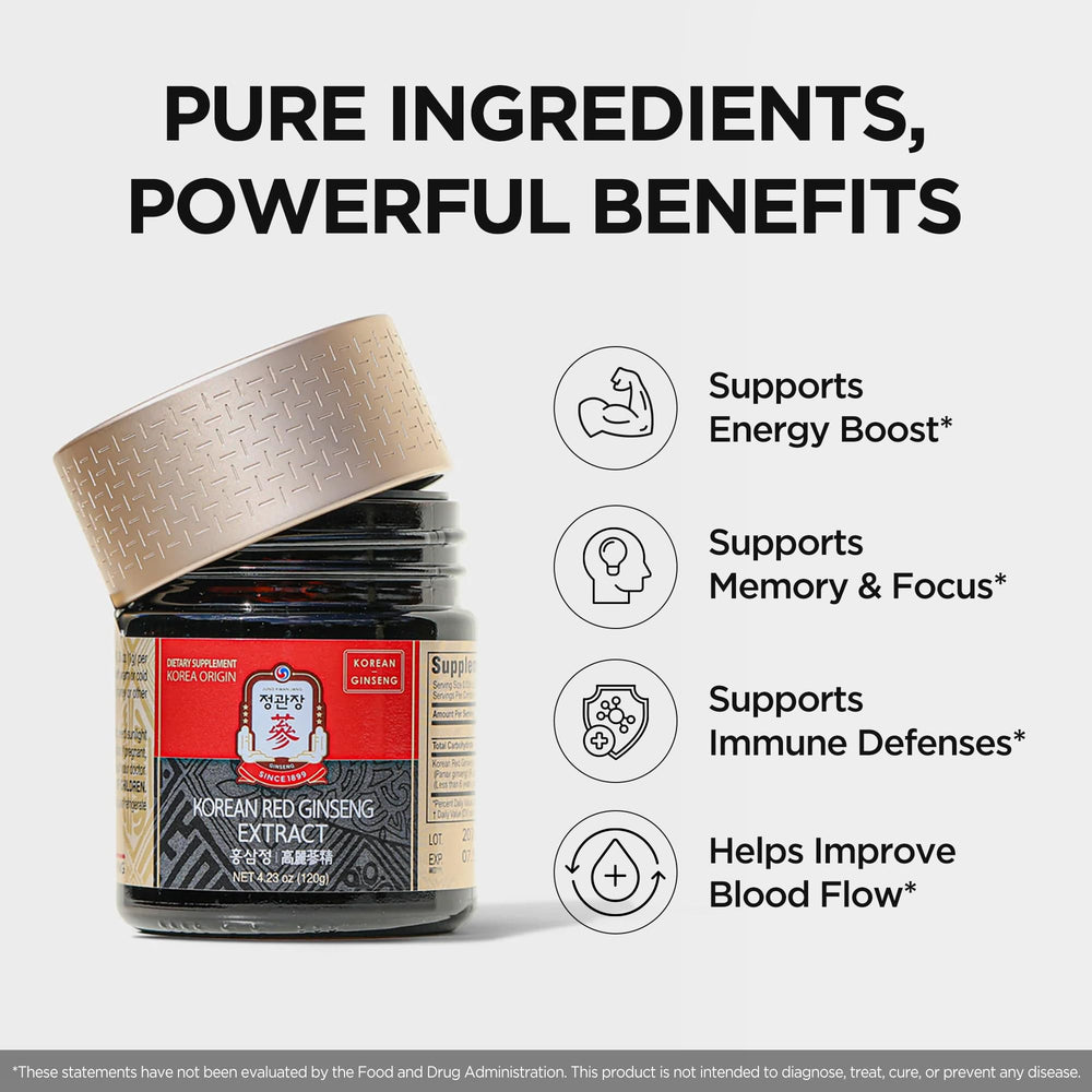 JUNG KWAN JANG vegan-friendly ginseng extract supports a caffeine-free energy boost.