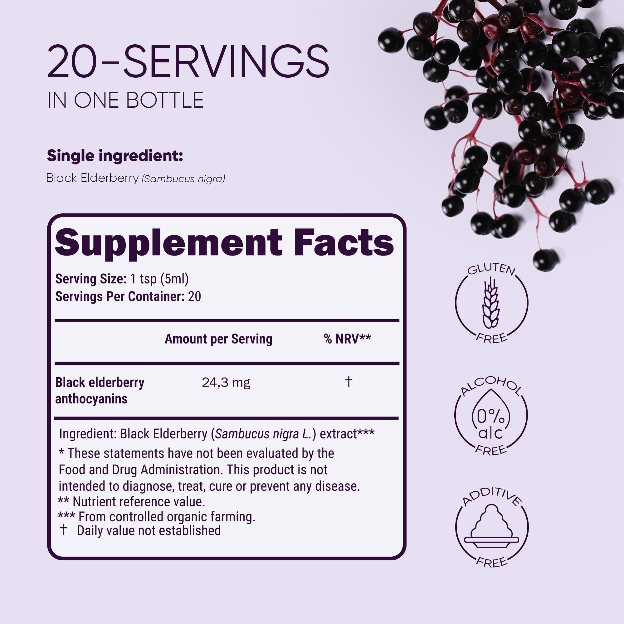 Jungle Powders elderberry syrup in kitchen ready for daily use