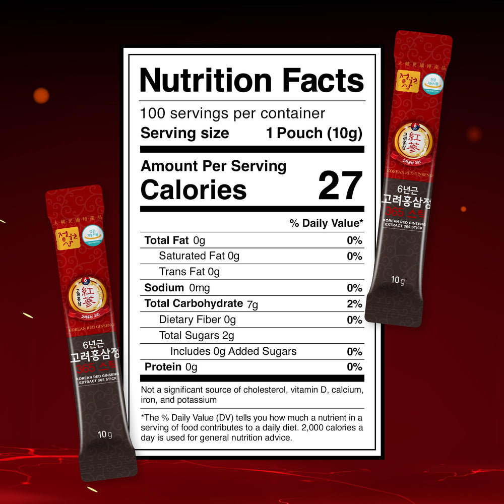 JUNGWONSAM 365-stick close-up highlights authentic ginseng flavor.