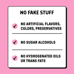 JUNKLESS Birthday Cake bar ingredient panel highlights gluten-free status