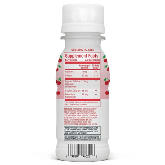 JUNO Energy Shot Cherry Bomb cap closeup showing convenient single-serve caffeine