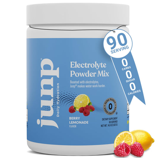 JUNP electrolytes berry lemonade tub for sugar-free hydration and keto-friendly use
