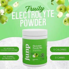 Dissolving JUNP Green Apple electrolytes in water for quick hydration.