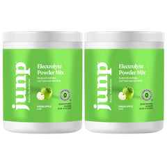 JUNP Green Apple electrolytes powder jar for daily hydration.