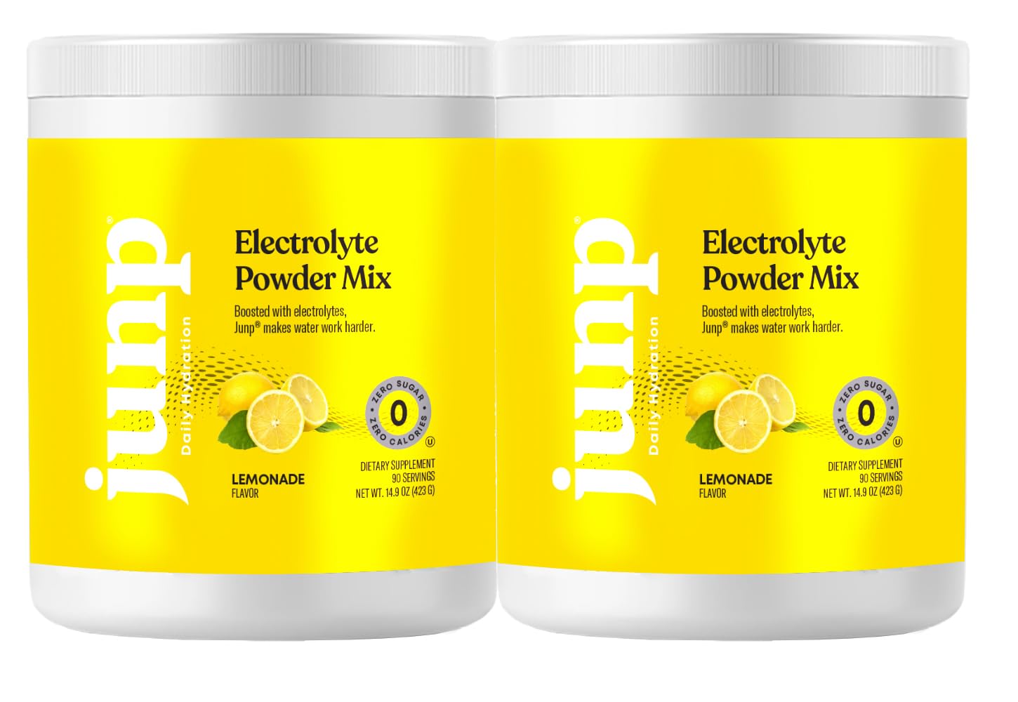 JUNP Electrolytes Lemonade bottle pour: refreshing hydration for active days.