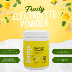 JUNP Lemonade electrolytes packets ready for on-the-go zero-calorie hydration
