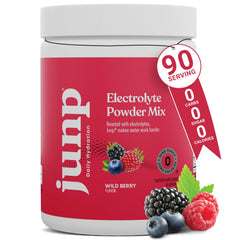 JUNP electrolytes powder tub for sugar-free hydration and simple daily fueling.