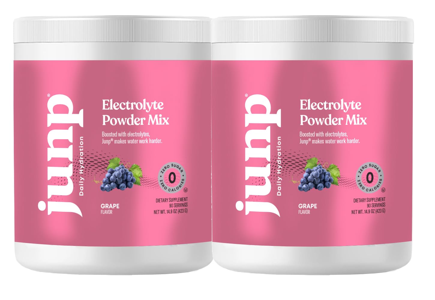 JUNP grape electrolyte tub ready to hydrate with zero sugar