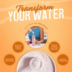 JUNP orange electrolyte powder packaging highlights keto and vegan-friendly hydration