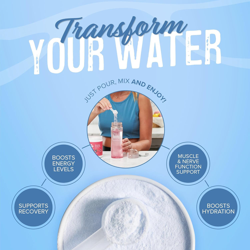 JUNP sodium and potassium balance aids energy during activity.
