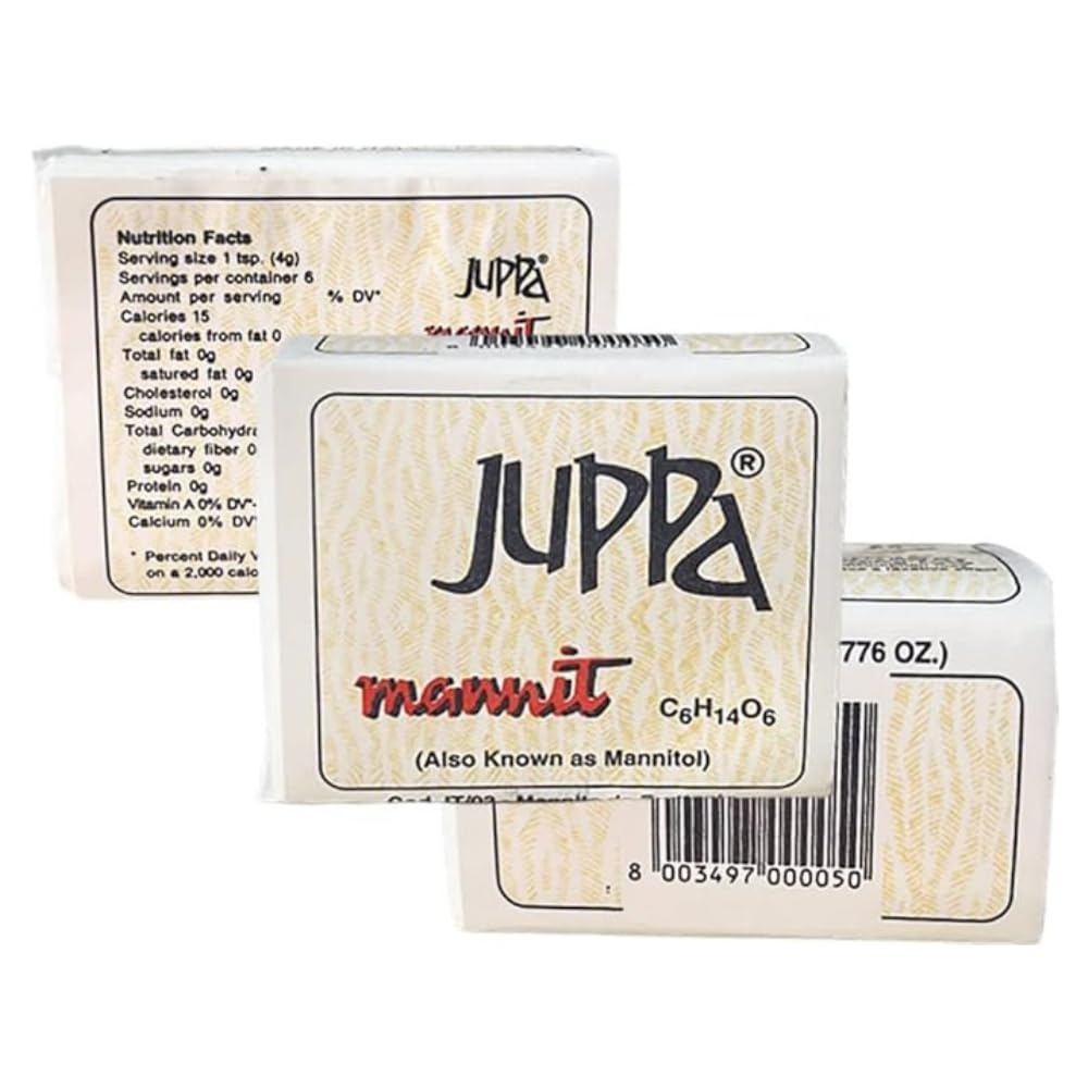 JUPPA Original Mannite Bars box image showing portable nutrition for busy days