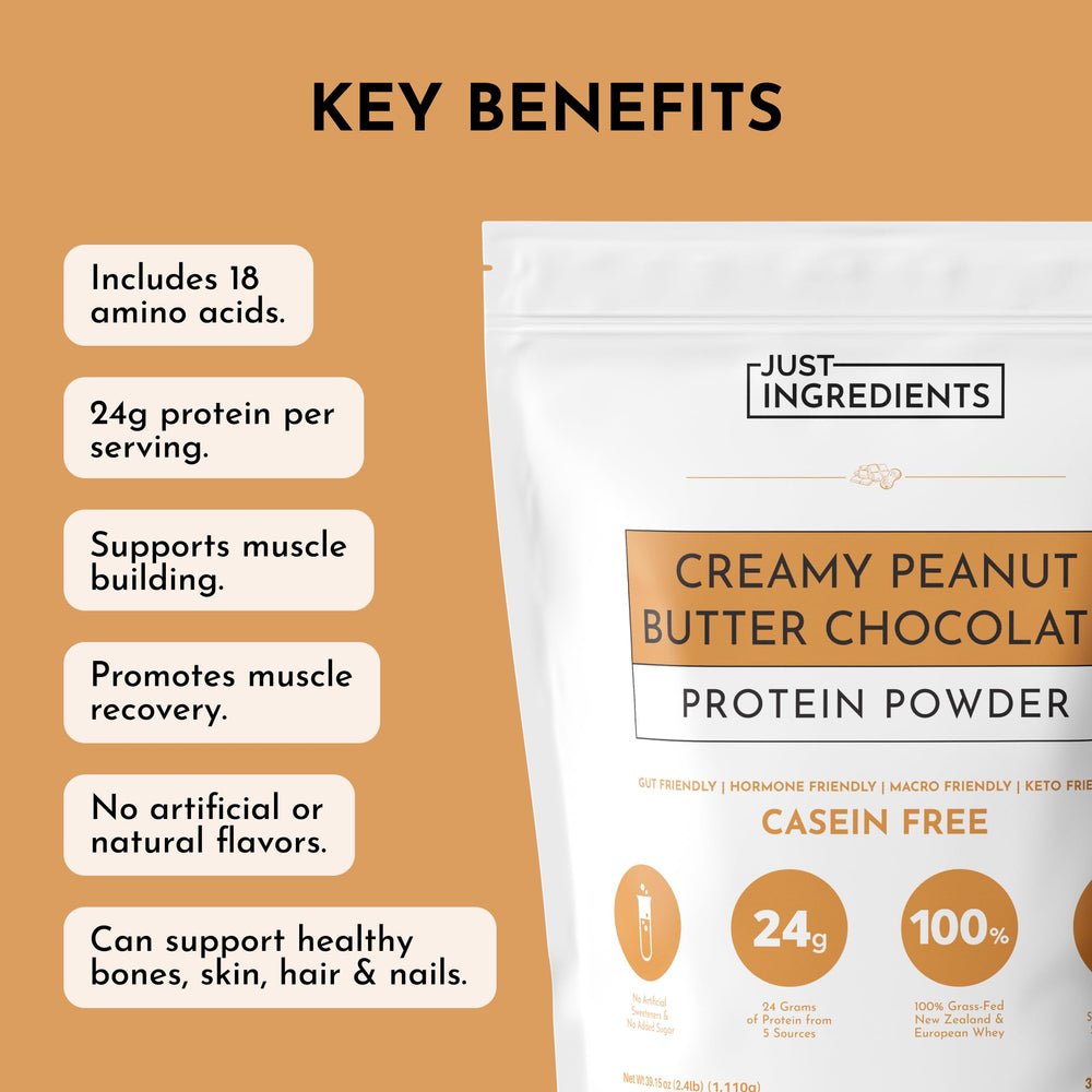 JUST INGREDIENTS baking-friendly protein powder in batter shot
