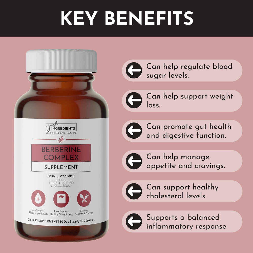 JUST INGREDIENTS Berberine Chromax icon indicating chromium picolinate support