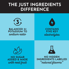 JUST INGREDIENTS blue-spirulina color emphasizes natural color from algae with no artificial dyes.