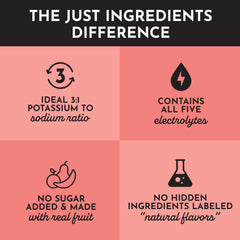 Just Ingredients Guava Mango powder container shown for easy workout mixing.