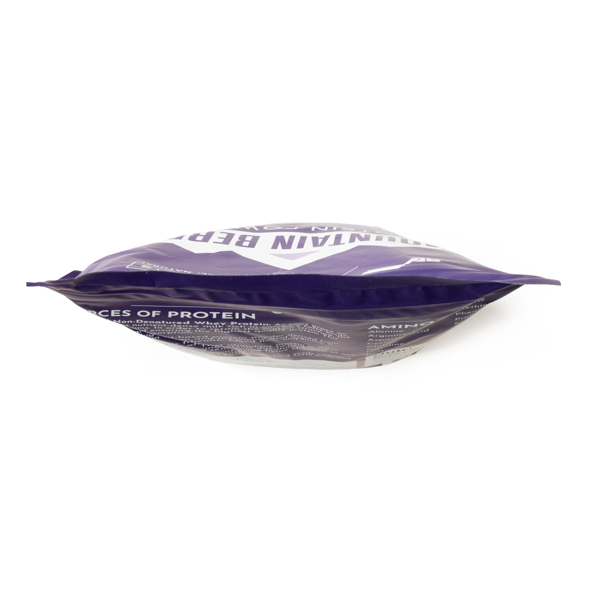 JUST INGREDIENTS Mountain Berry Protein Powder scoop suggests convenient daily protein