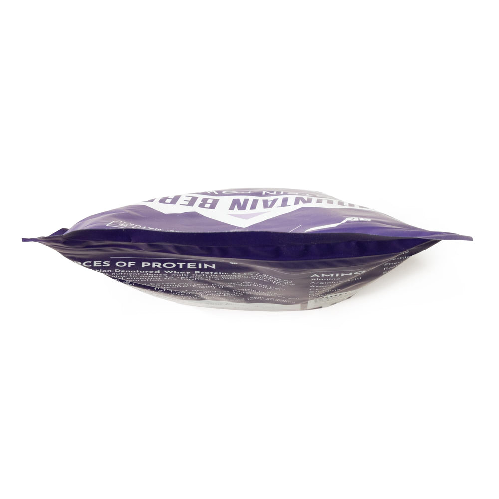 JUST INGREDIENTS Mountain Berry Protein Powder scoop suggests convenient daily protein