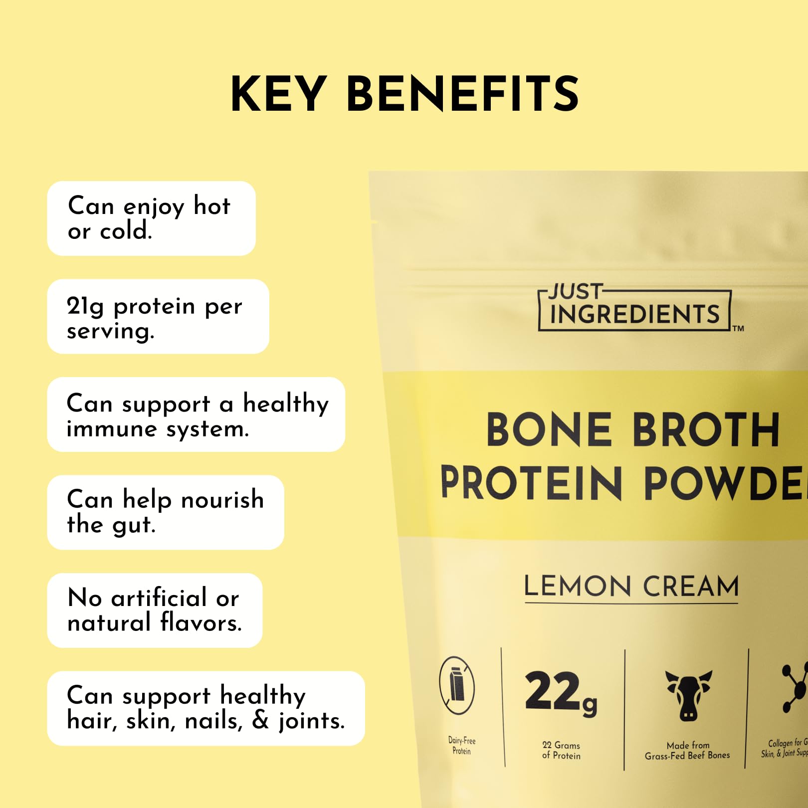 JUST INGREDIENTS organic coconut MCT oil infusion boosts steady energy.