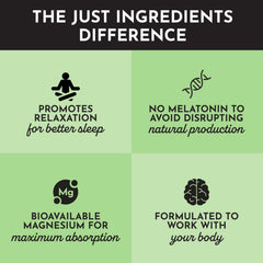 JUST INGREDIENTS Organic stevia leaf signals natural sweetness without artificial flavors