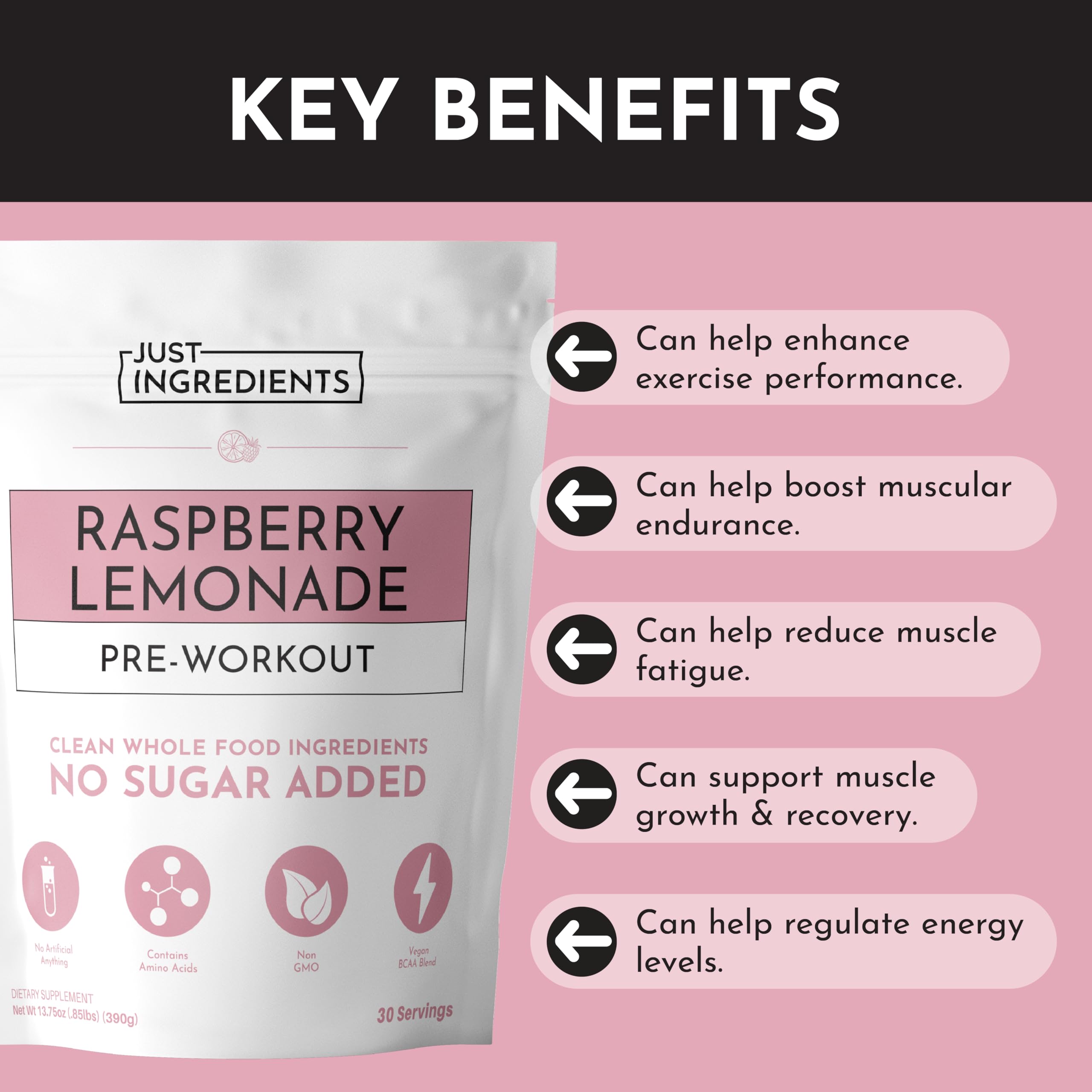 Glass of Raspberry Lemonade pre-workout ready to energize training sessions