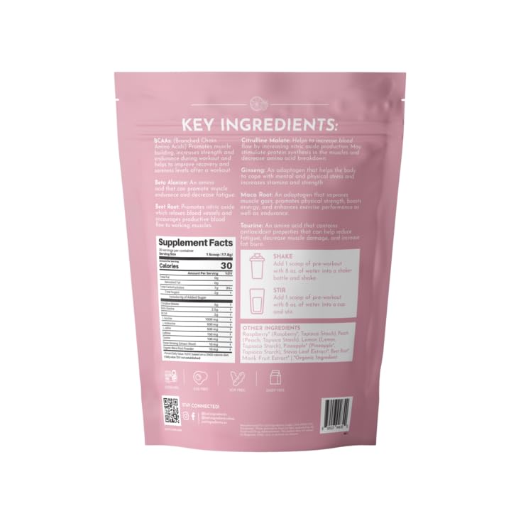 JUST INGREDIENTS Raspberry Lemonade label highlights real food ingredients for athletes
