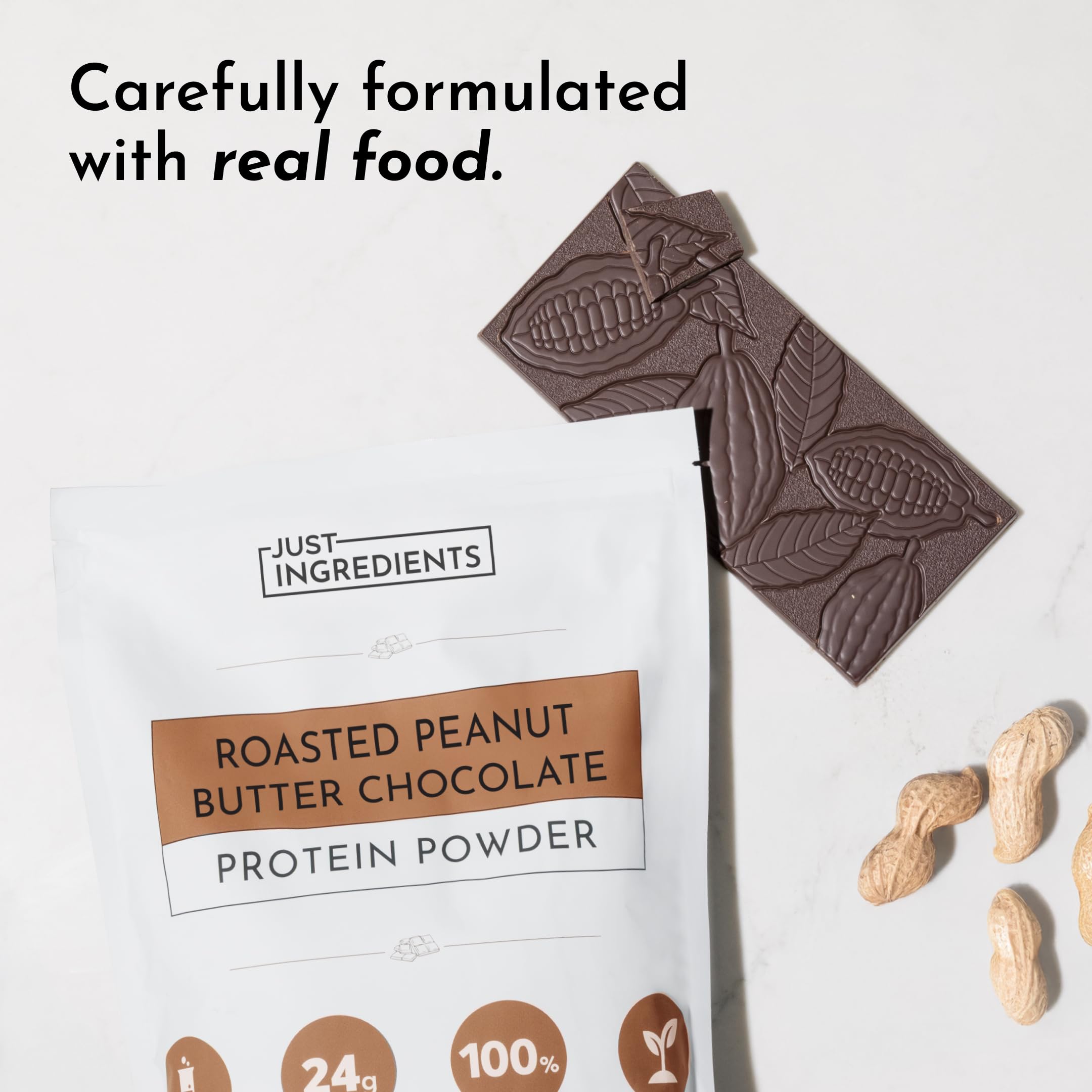 Shaker cup with JUST INGREDIENTS protein powder for post-workout recovery shake