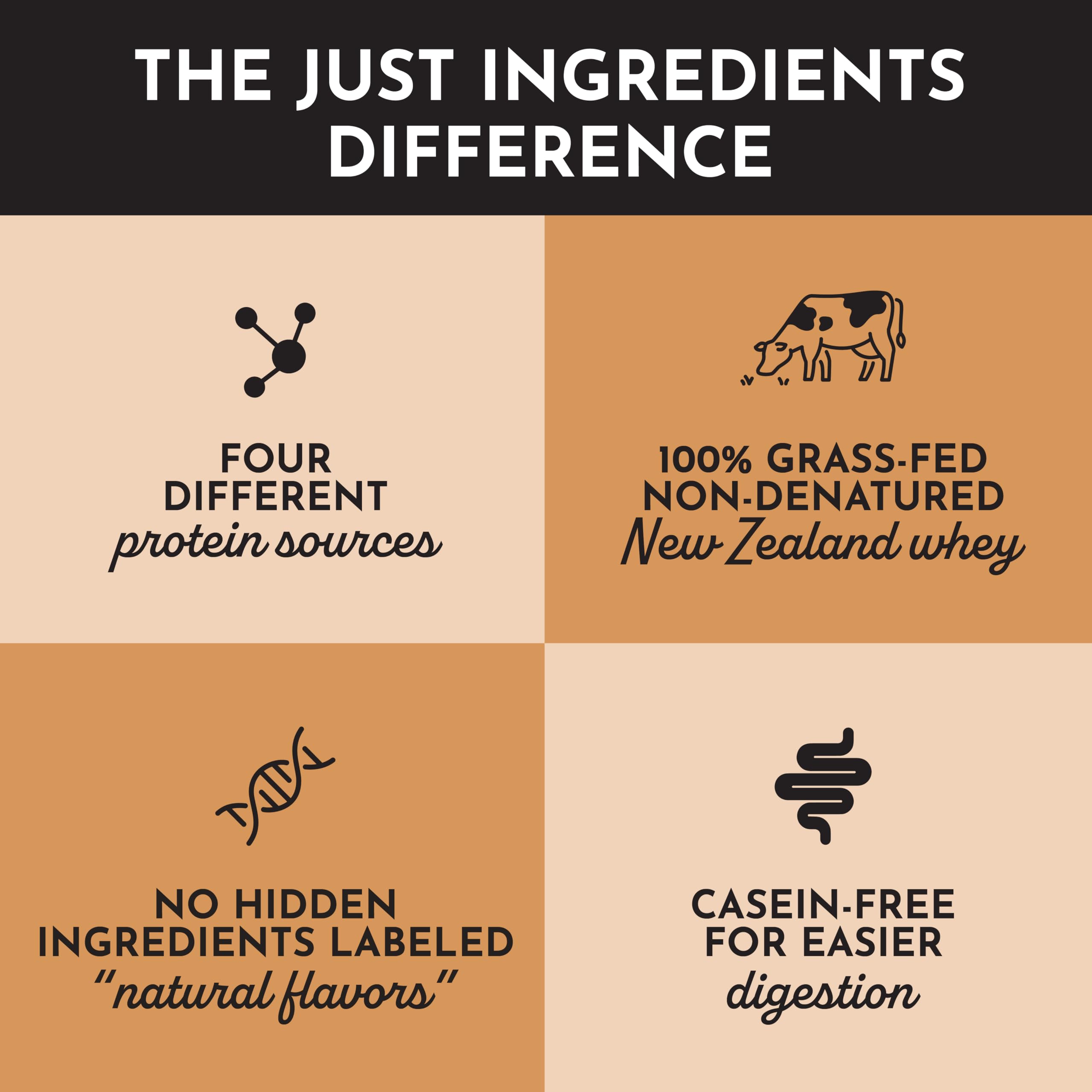 JUST INGREDIENTS Salted Caramel Protein Powder label closeup confirms clean ingredient list