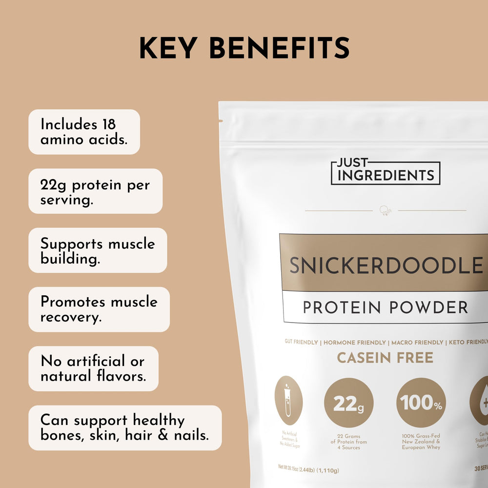 JUST INGREDIENTS Snickerdoodle shake in a tall glass for a bakery-inspired sip