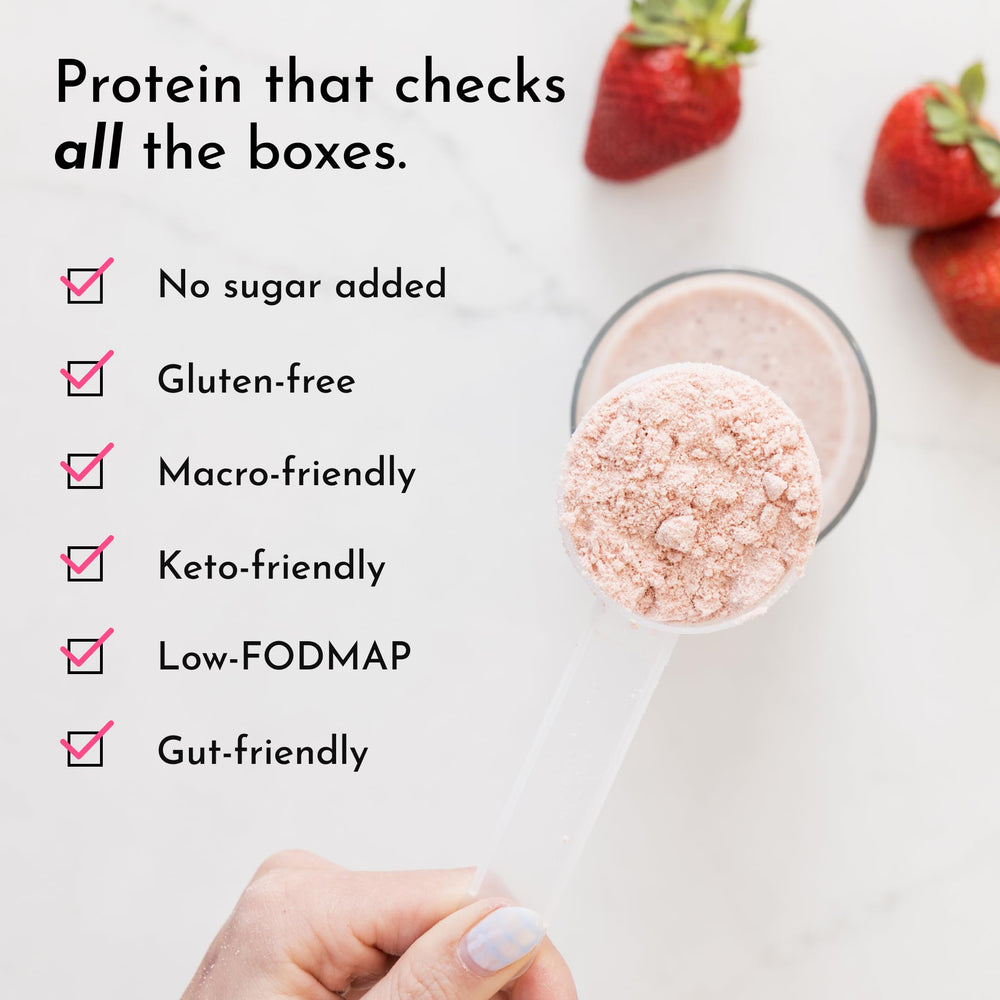 JUST INGREDIENTS Strawberries & Cream powder shake with creamy texture