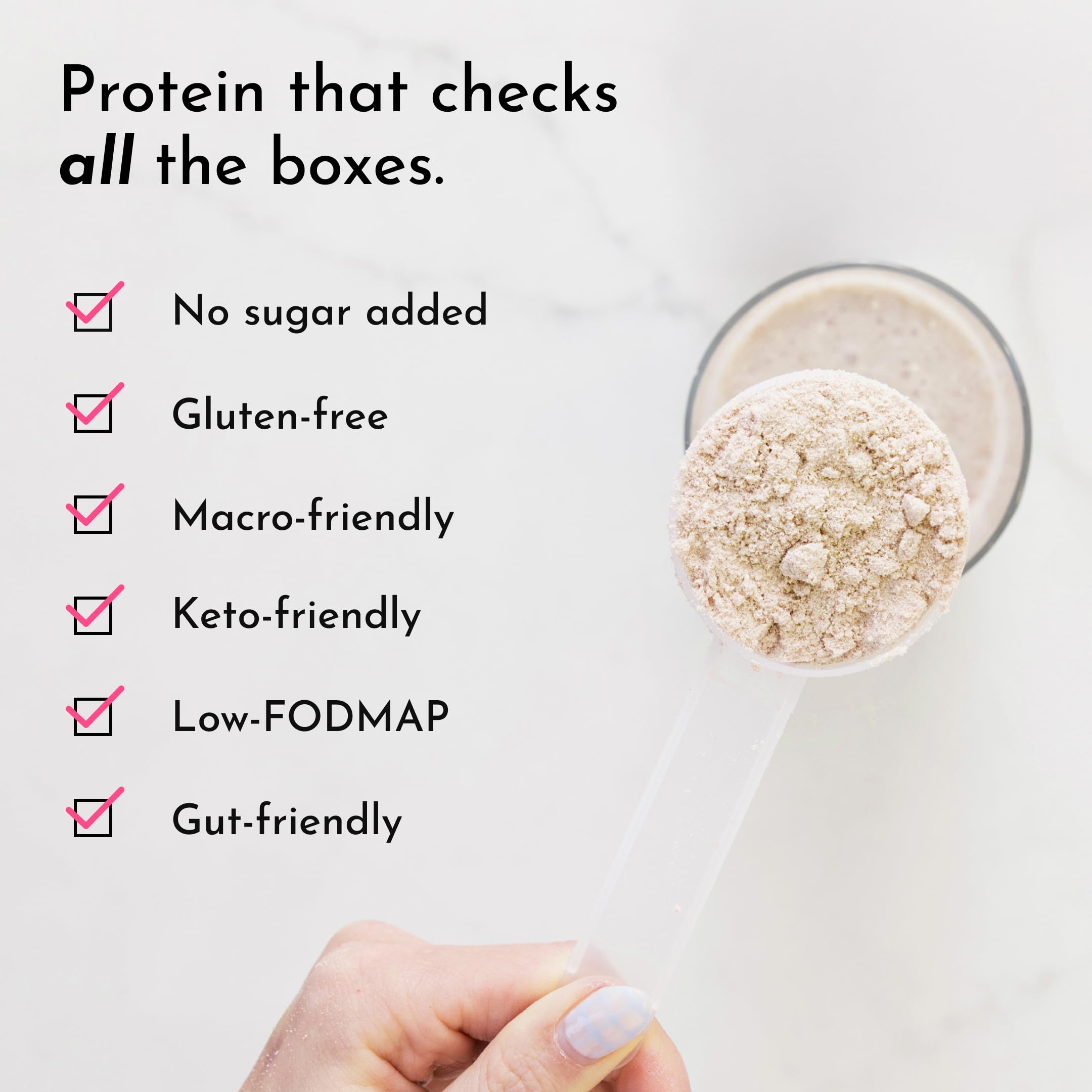 JUST INGREDIENTS Vanilla Bean Protein Powder aroma enhances shakes and baking moments