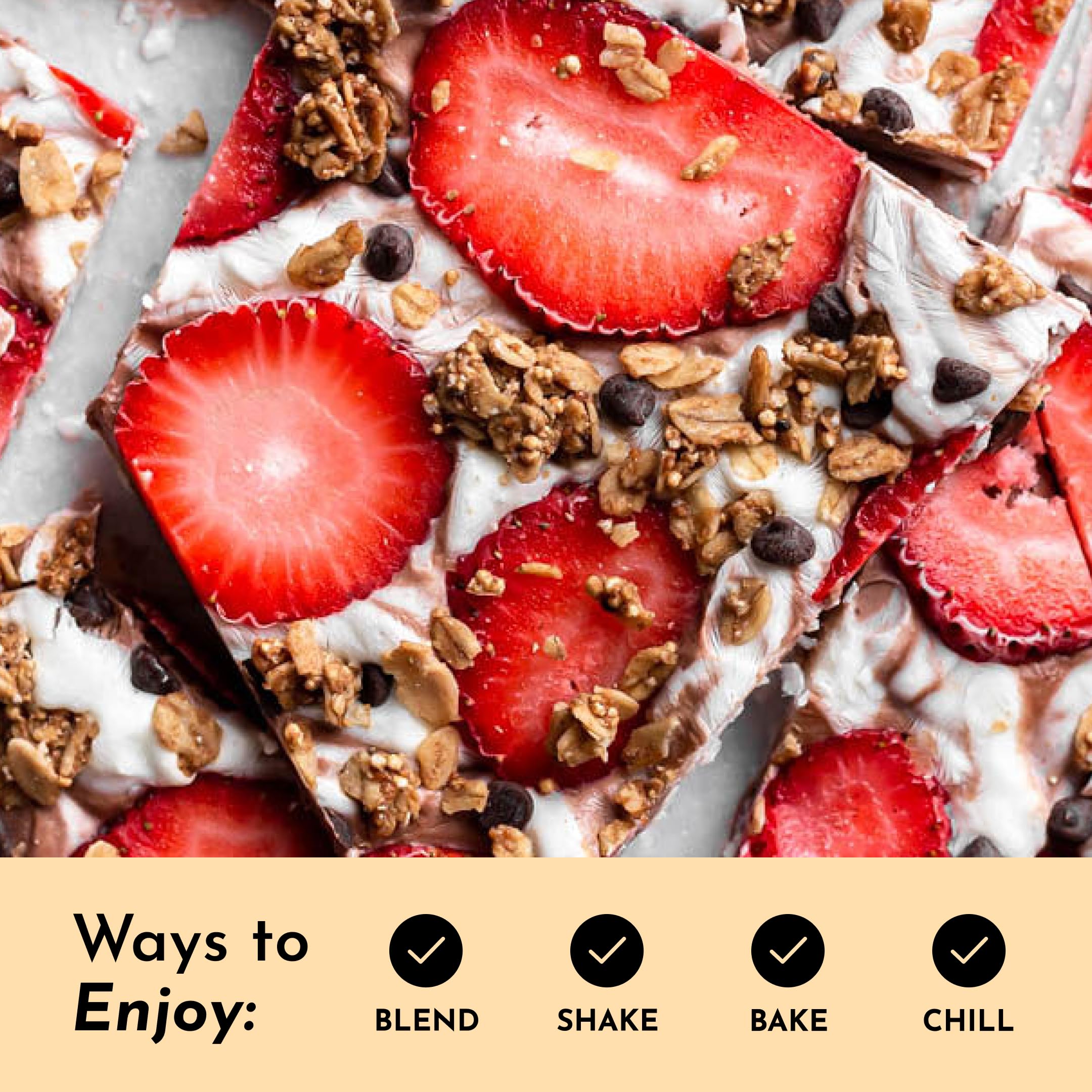JUST INGREDIENTS vanilla protein mix in oatmeal; versatile meal boost.