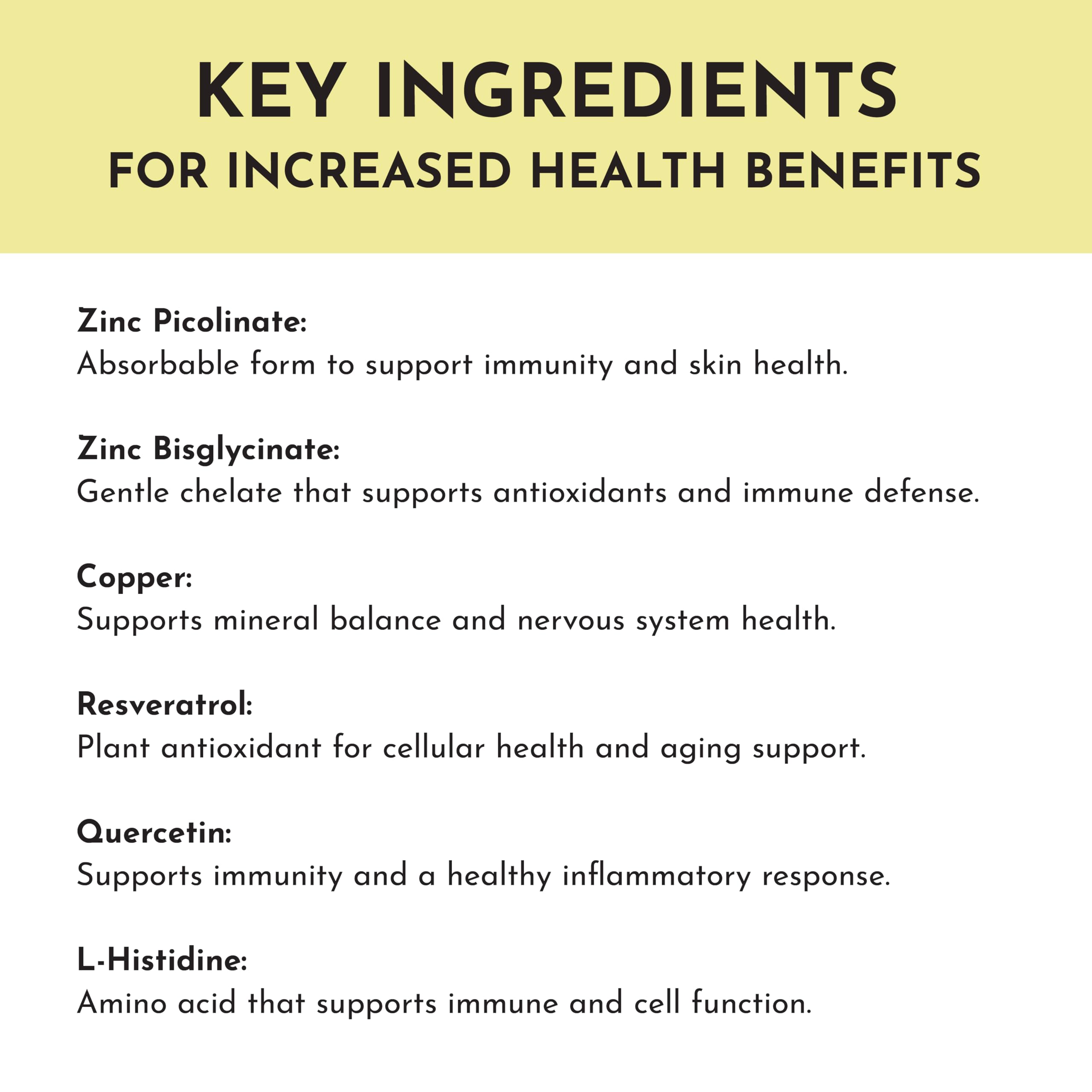 Just Ingredients Zinc Complex open bottle with capsules ready for daily use.