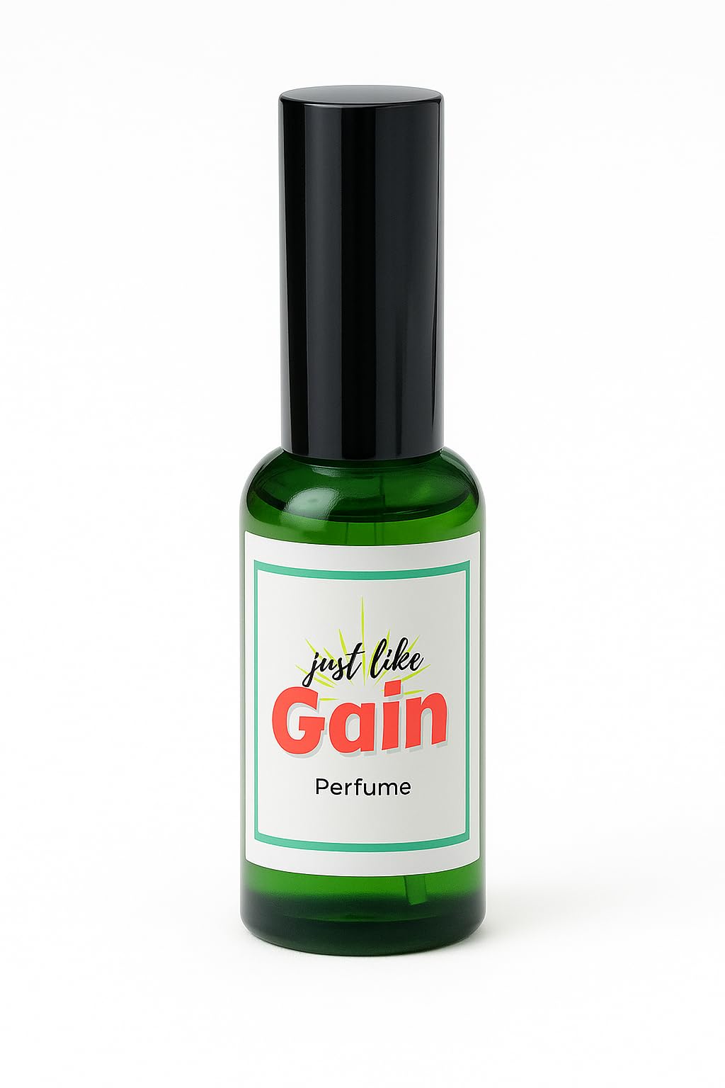 Just Like Gain laundry perfume spray bottle front view; all-day fresh laundry scent.