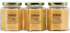 Just Makes Scents fruity smoke odor candle neutralizes kitchen and home odors.