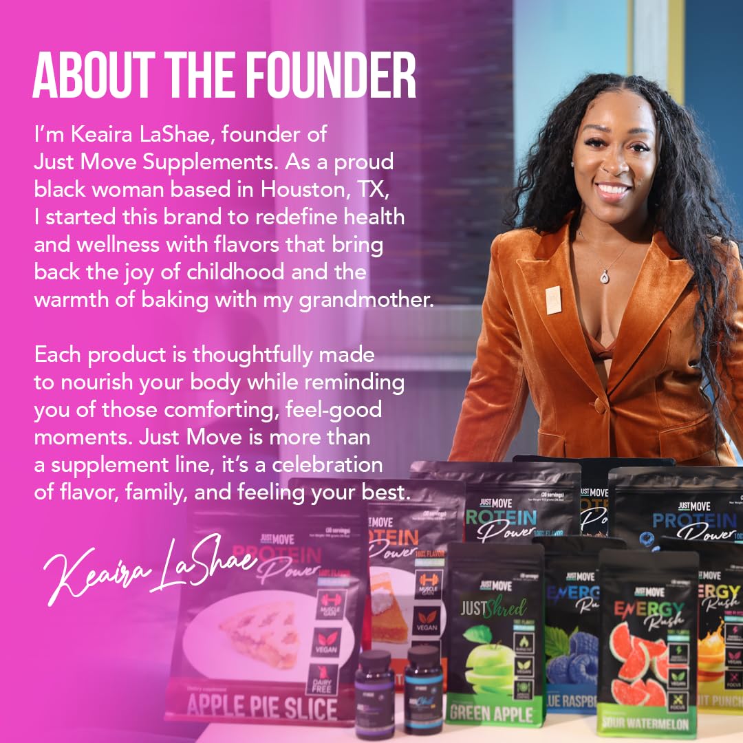 Just Move Fruit Punch Energy Rush ingredients panel highlighting natural flavors and sweeteners