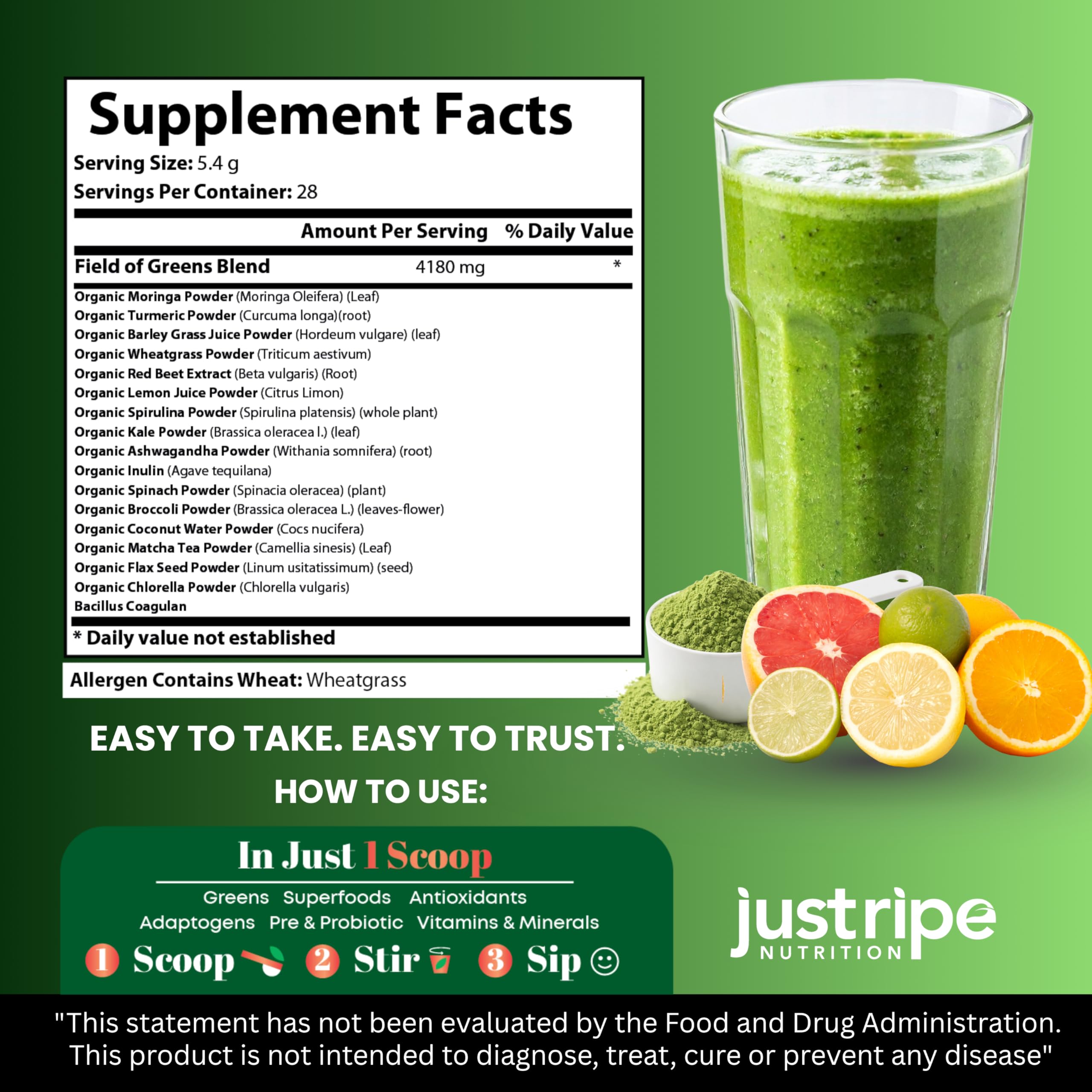 Scoop with Field of Greens for a quick greens boost.