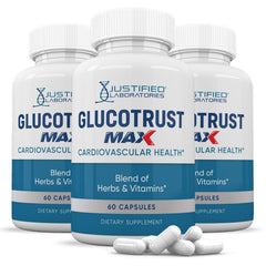 Justified Laboratories Glucotrust Max bottle pour for easy daily intake