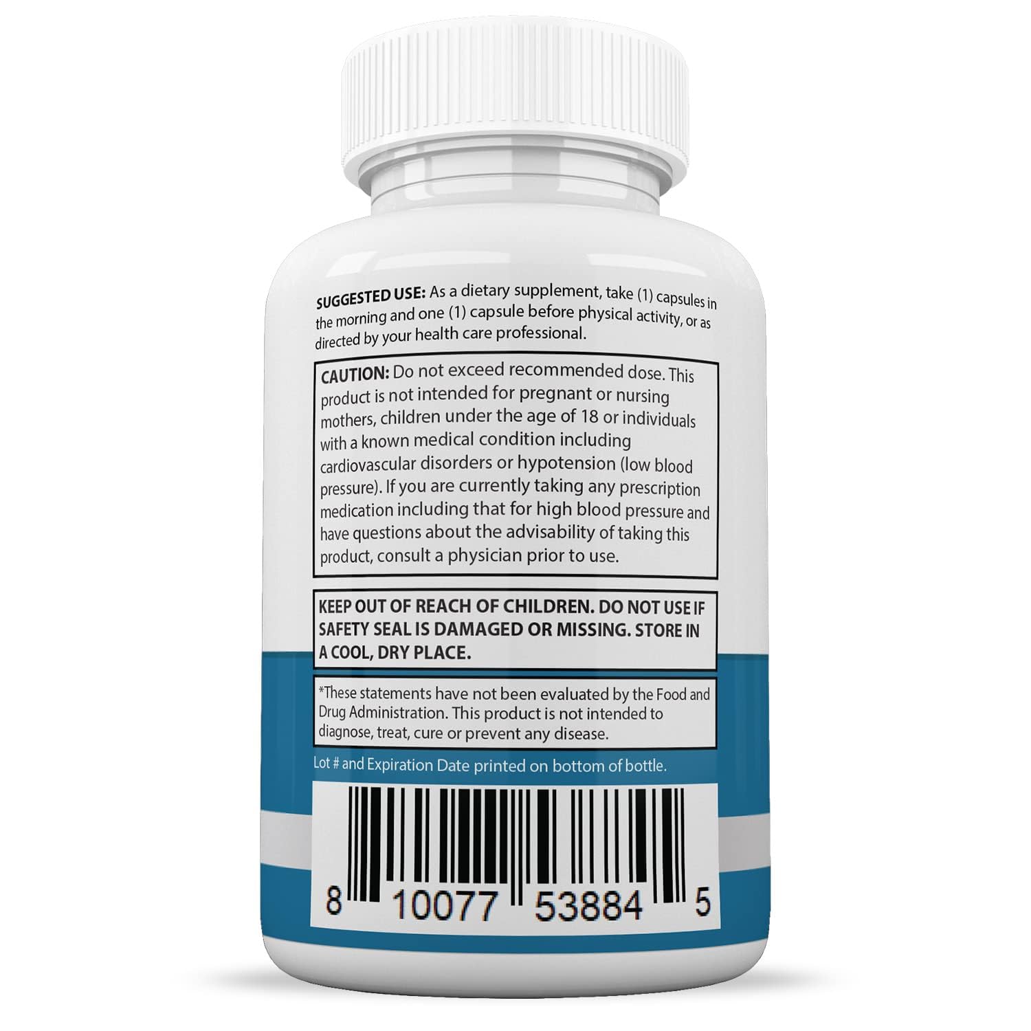 Justified Laboratories Glucotrust Max bottle with glass of water illustrating daily routine