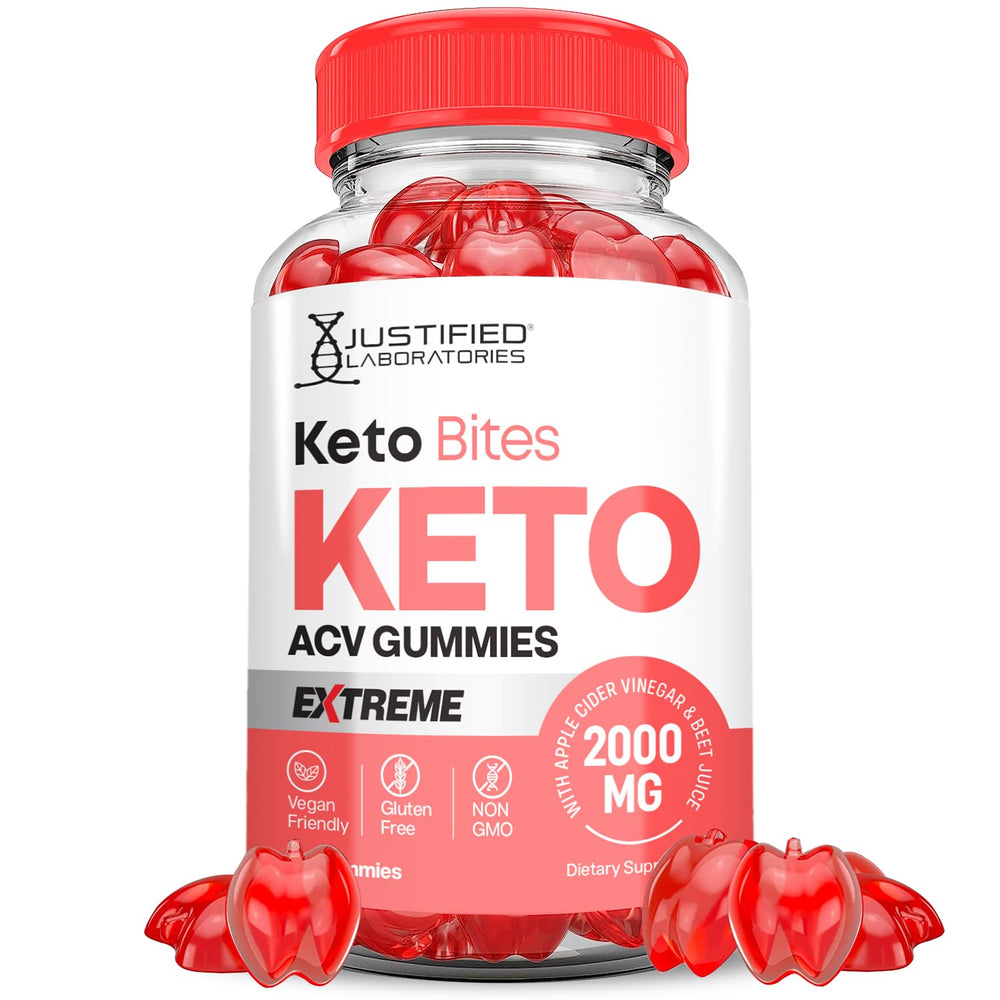 Justified Laboratories Keto Bites Keto ACV Gummies Extreme 2000mg on the go, flavorful daily bite