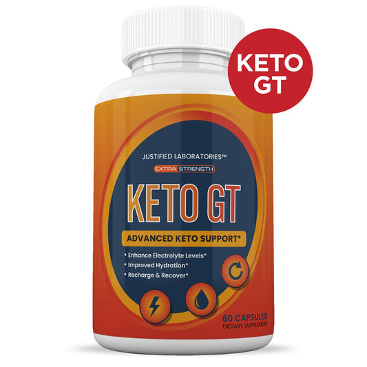Justified Laboratories Keto GT bottle back label communicates dosage guidance for safe use.