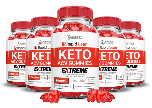 Justified Laboratories Rapid Lean Keto ACV Gummies pack front, tasty daily health option