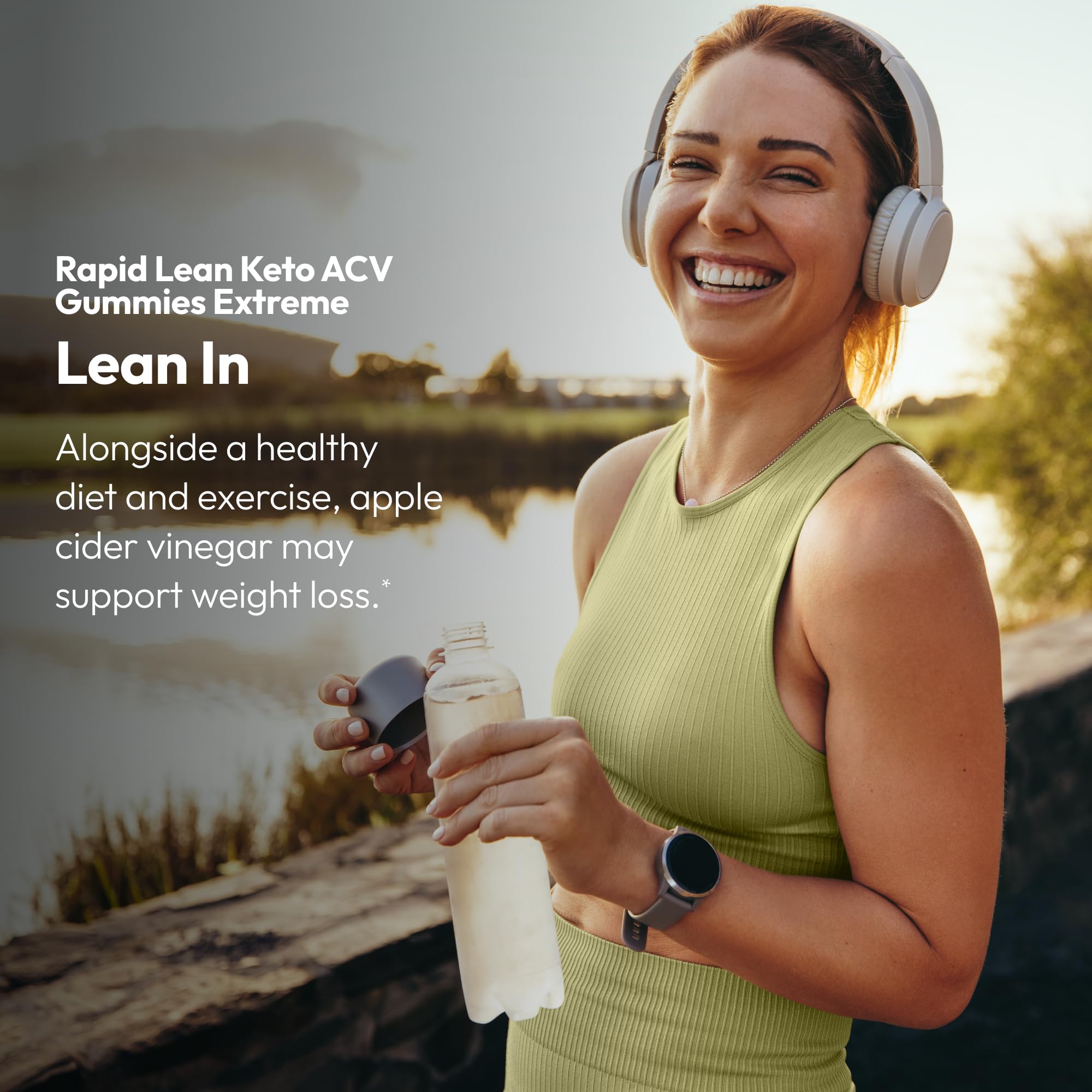 Justified Laboratories Rapid Lean Keto ACV Gummies sabor frutal para snack Keto.
