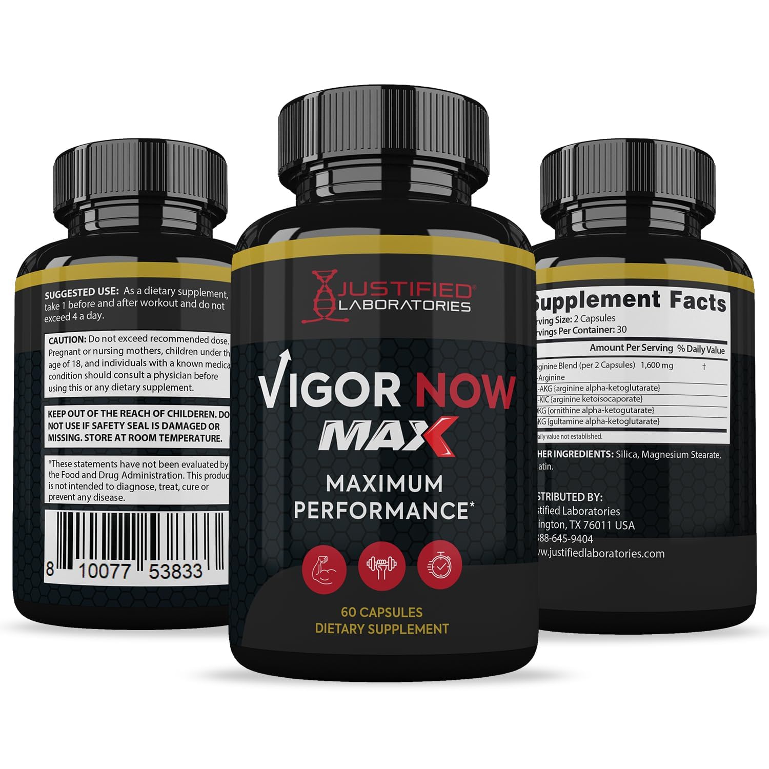 Justified Laboratories Vigor Now Max vitality visual promoting energy and focus.