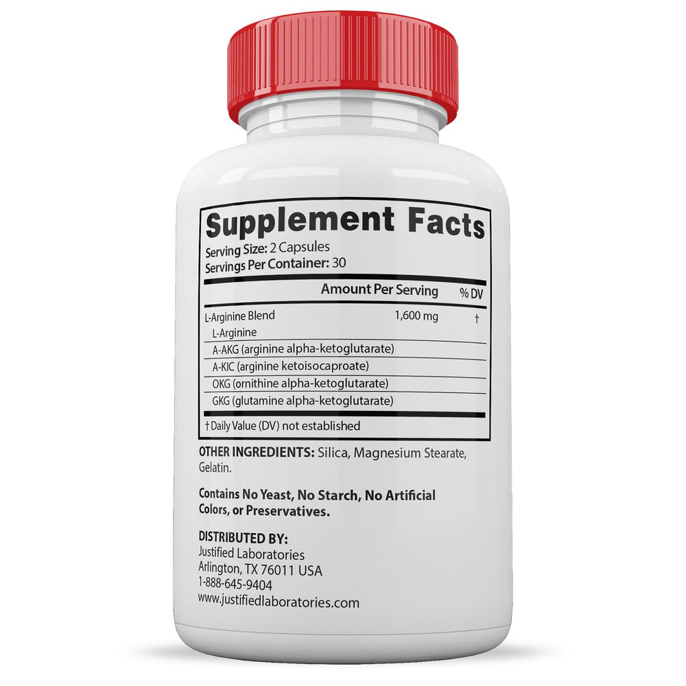 Justified Laboratories Vital Grow XL Extreme bottle being poured emphasizes quick daily intake.